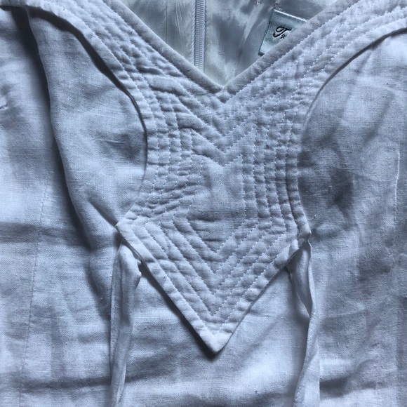 Tracy Reese size 8 White Linen summer dress - Picture 4 of 5